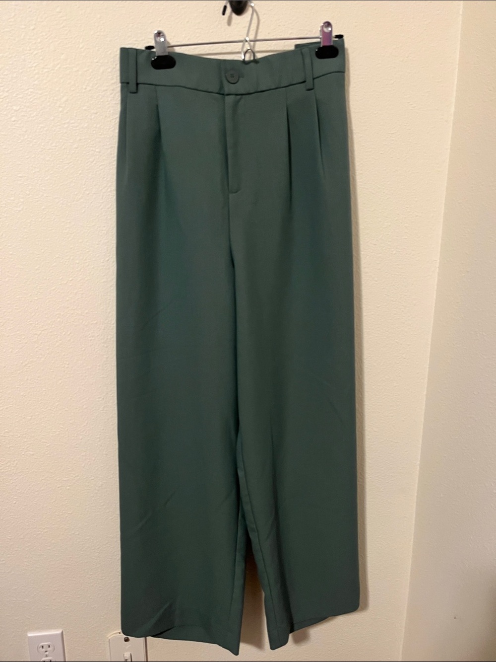 Torrid Forest Green Pleated Wide-Leg Pants